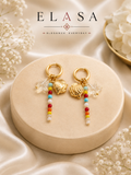 Tropical Fish Charm Hoop Earrings