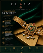 Premium Antique Gold-Toned Temple Style Bracelet