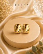 Premium Gold-Tone Rectangular Stud Earrings