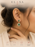 Emerald Radiance American Diamond Drop Earrings