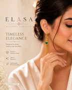 Emerald Tassel Stainless Steel Drop Earrings