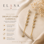 Timeless Sparkle Droplet Chain Earrings