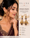 Midnight Amethyst American Diamond Statement Earrings