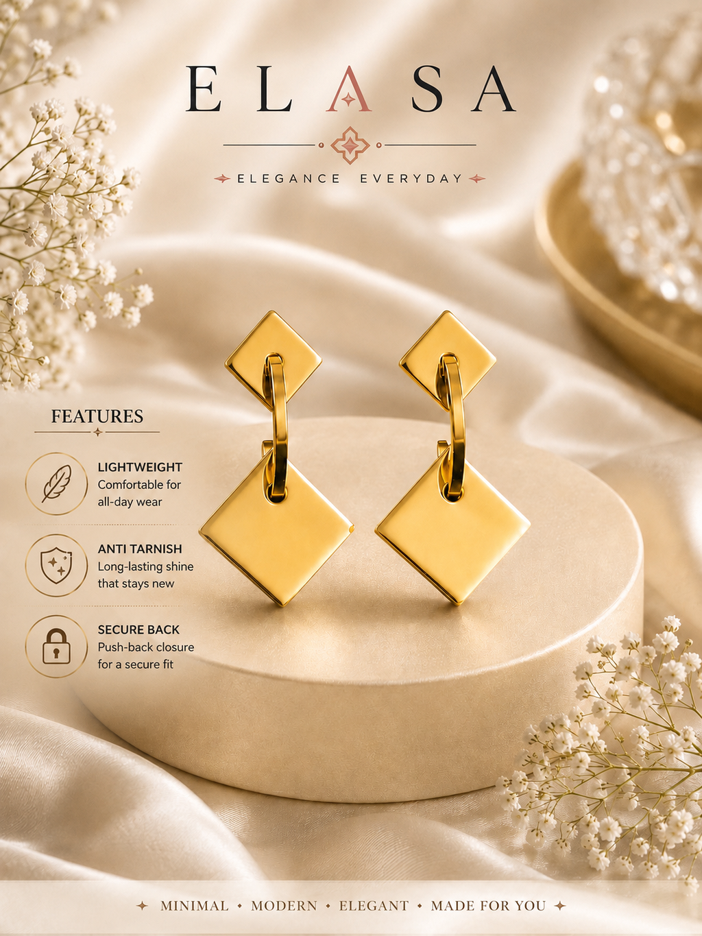 Premium Geometric Stud Earrings