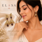 Midnight Amethyst American Diamond Statement Earrings