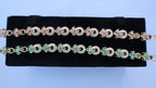 Mint Green Floral Gold-Tone Bracelet