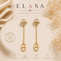 Celeste Chain Drop Stainless Steel Earrings