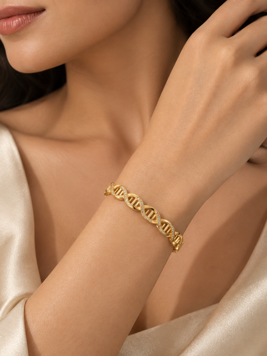 Infinity Sparkle American Diamond Bangle Bracelet