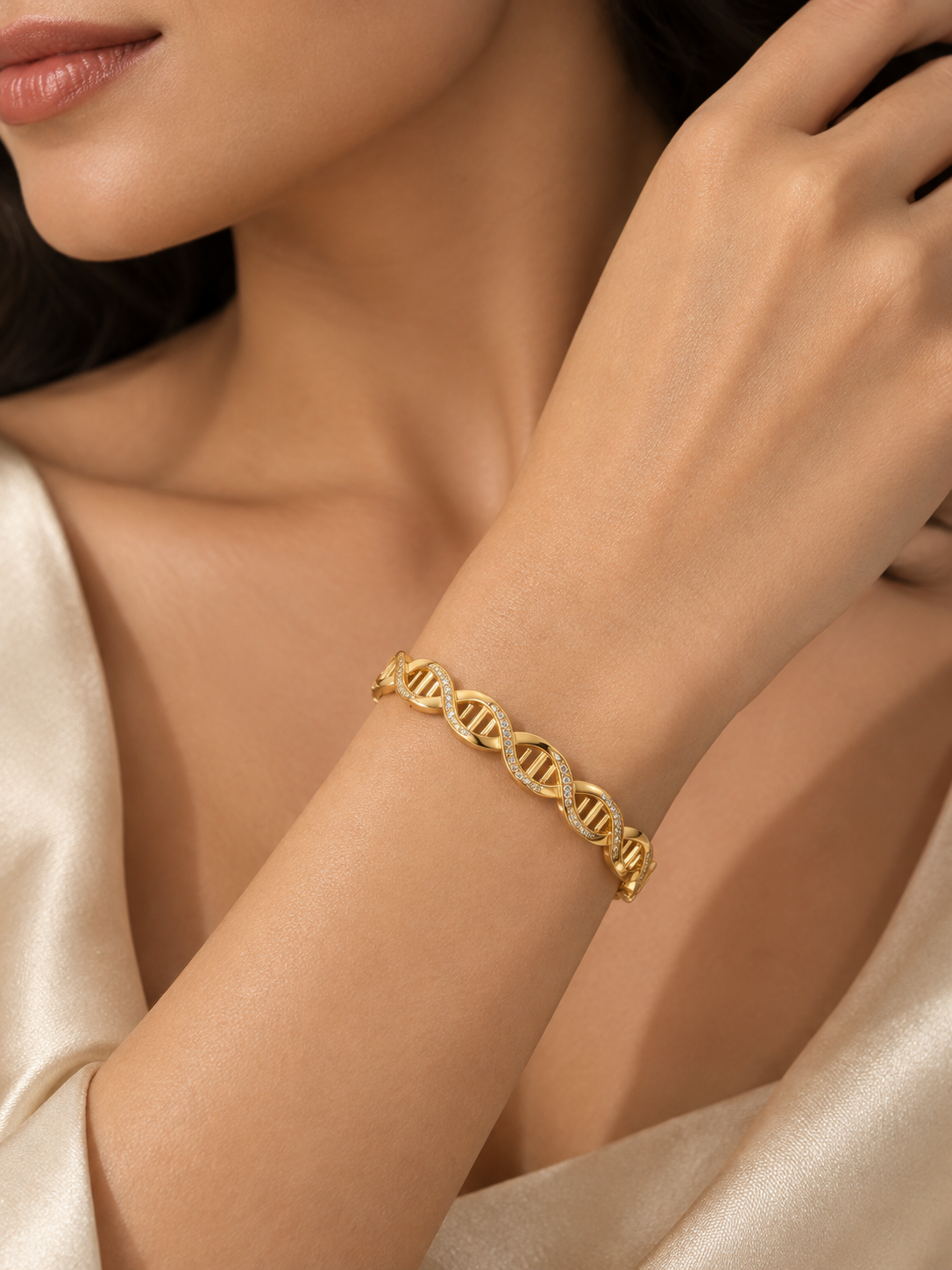 Infinity Sparkle American Diamond Bangle Bracelet