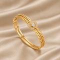 Interlocking Petal American Diamond Bangle