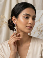 Royal Amethyst Floral Drop Earrings