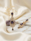 Royal Amethyst Floral Drop Earrings