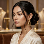 Premium Gold-Plated Butterfly Frame Hoop Earrings