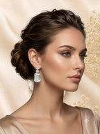 Crystal Radiance Emerald-Cut Statement Earrings